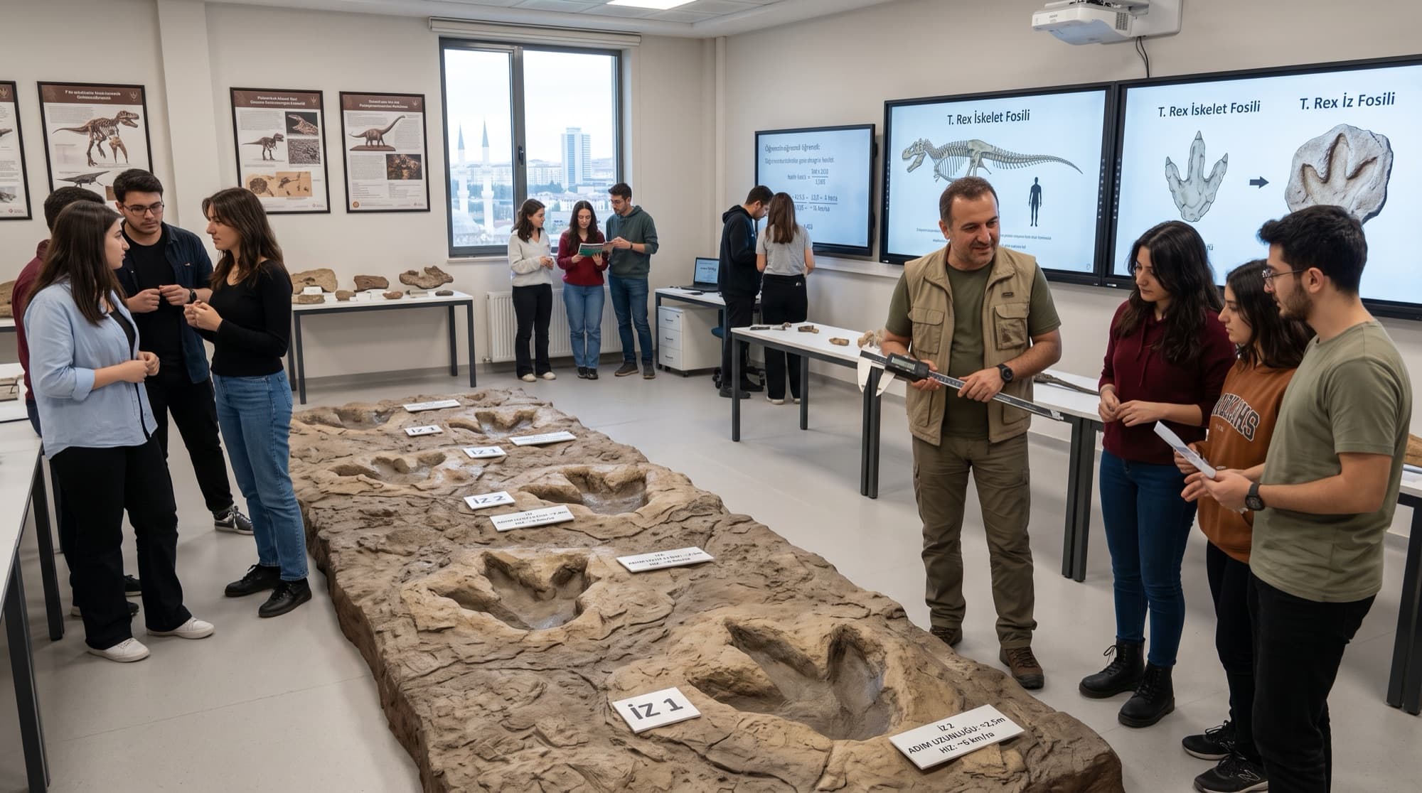 66.5 Milyon Yıllık T-Rex Yürüyüş İzi Sınıfa Nasıl Taşınır?